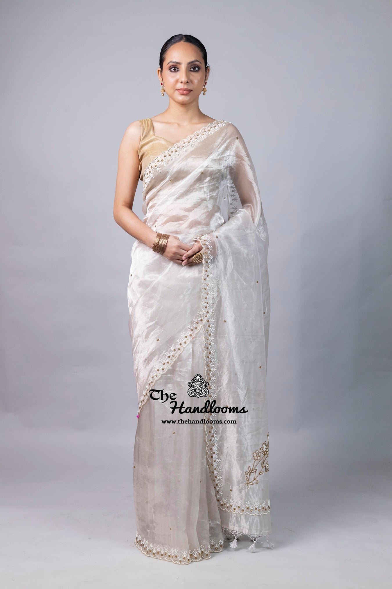 Pure Kora Tissue Sarees - The Handlooms