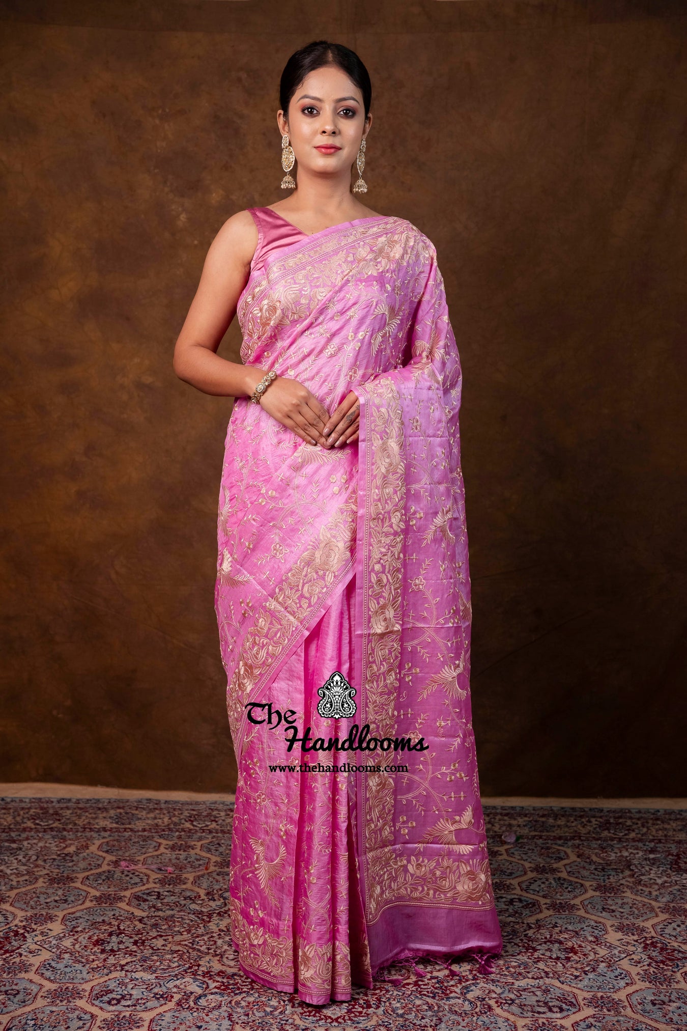 Pure Tussar Silk Chikankari Sarees - The Handlooms