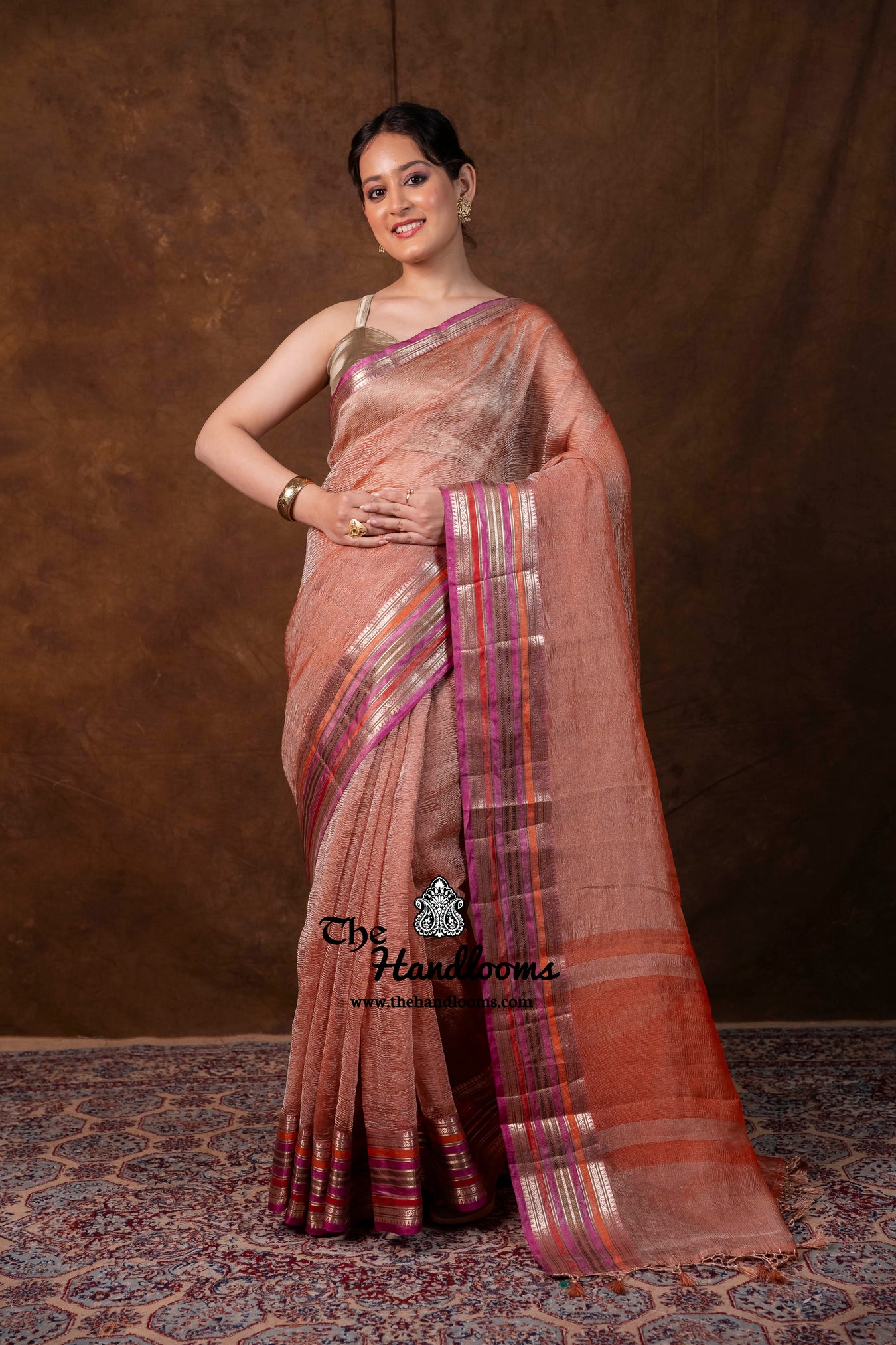 Crush Tissue Sarees - The Handlooms