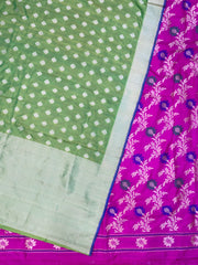 Pure Katan Silk Handlooms Banarasi Dress material With Meenakari - The Handlooms