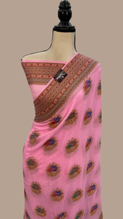 Pure Chiffon Khaddi Banarasi Saree - The Handlooms