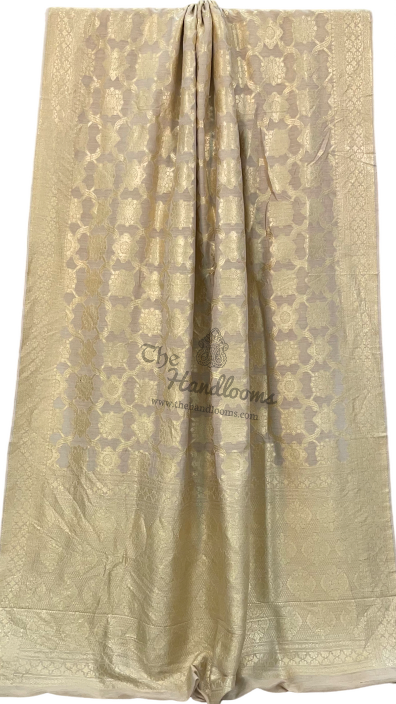 Moonga Georgette Handloom Banarasi Saree - The Handlooms