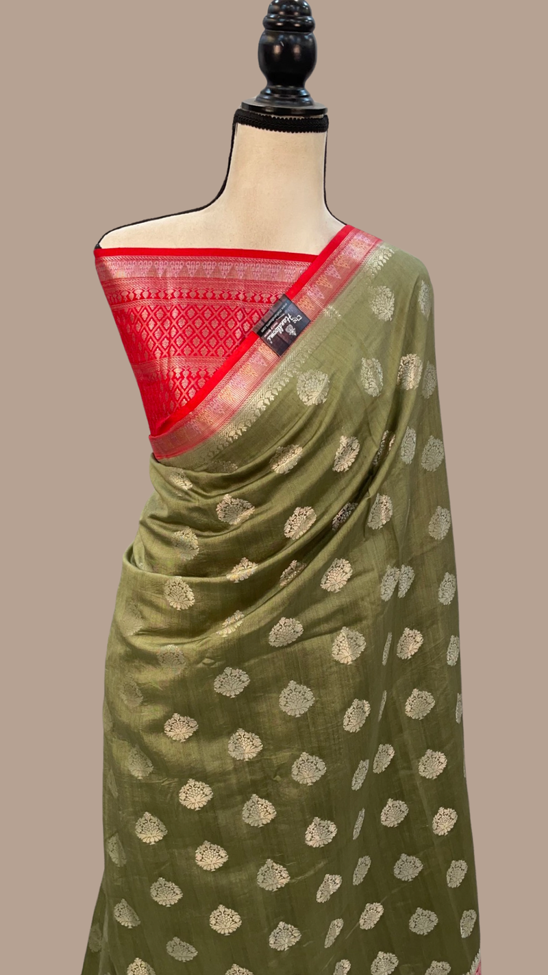 Pure Chiniya Silk Handloom Banarasi Saree - The Handlooms