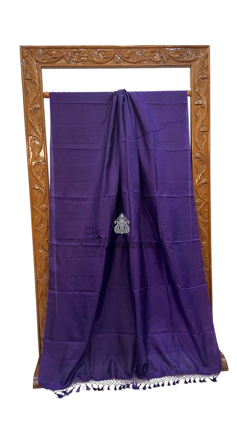 Pure Katan Silk Handloom Banarasi Saree-Plain