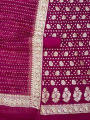 Khaddi Georgette Banarasi Dress material - The Handlooms