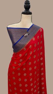 Pure Chiffon Khaddi Banarasi Saree - The Handlooms