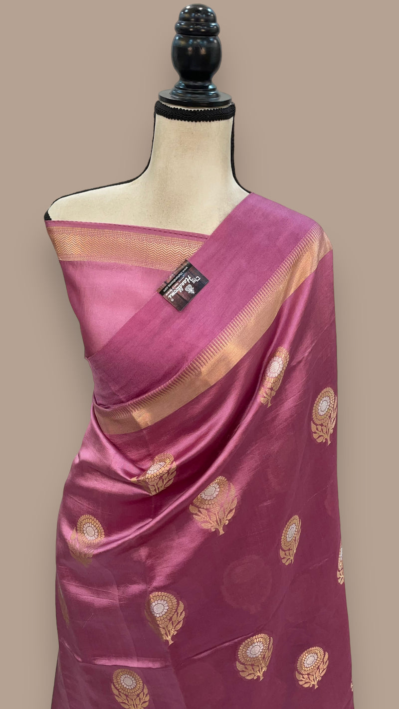 Pure Mango Silk Banarasi Handloom Saree - The Handlooms