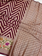 Pure Chiffon Khaddi Banarasi Saree - The Handlooms