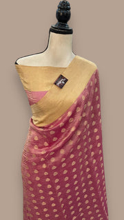 Pure Kora Tissue Crush Handloom Banarasi Saree - The Handlooms