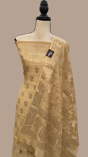 Pure Chiniya Silk Handlooms Banarasi Dress material - The Handlooms
