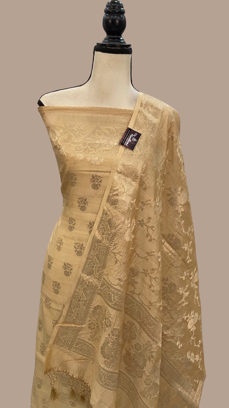 Pure Chiniya Silk Handlooms Banarasi Dress material - The Handlooms