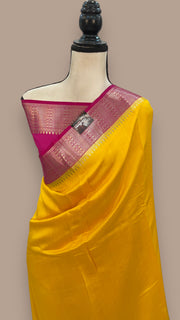 Pure Chiniya Silk Khaddi Handloom Banarasi Saree - The Handlooms