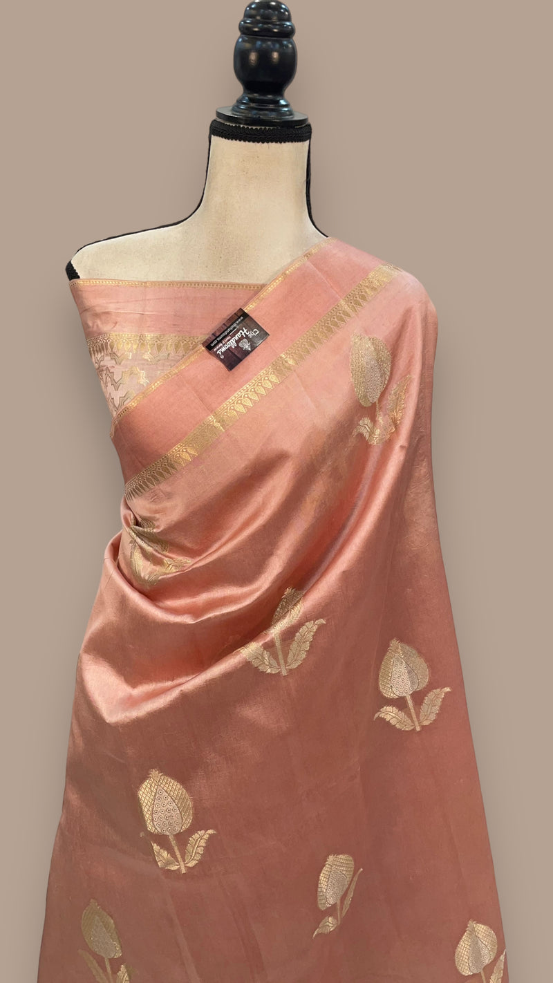 Pure Mango Silk Banarasi Handloom Saree - The Handlooms