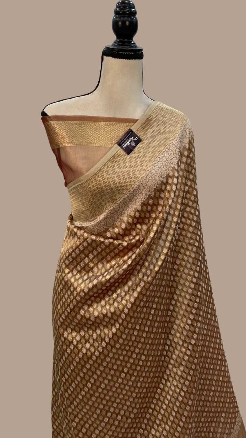 Pure Tissue Reshmi zari Banarasi Saree - The Handlooms