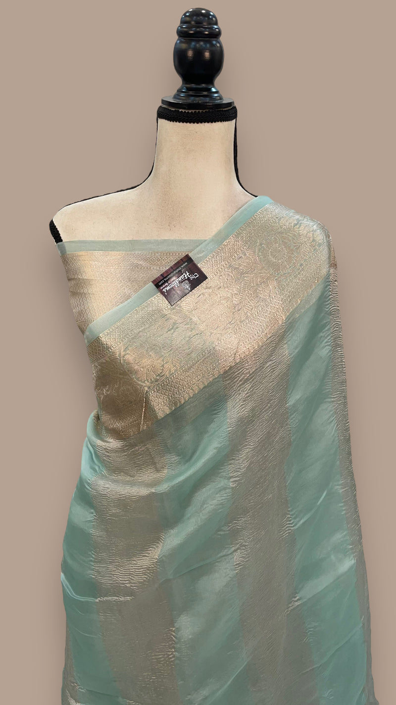 Pure Kora Tissue Handloom Banarasi Saree - The Handlooms
