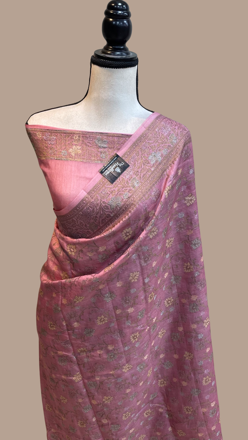 Pure Butter Crepe Banarasi Saree - The Handlooms