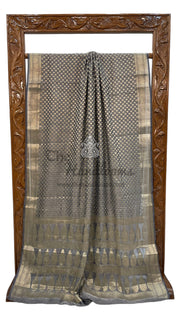Pure Kora Tissue Crush Handloom Banarasi Saree - The Handlooms