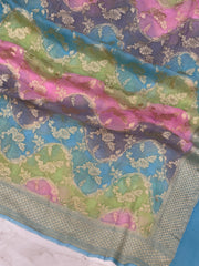 Rangkat Pure Khaddi Georgette Handloom Dupatta - The Handlooms