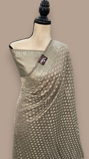 Pure Kora Tissue Crush Handloom Banarasi Saree - The Handlooms