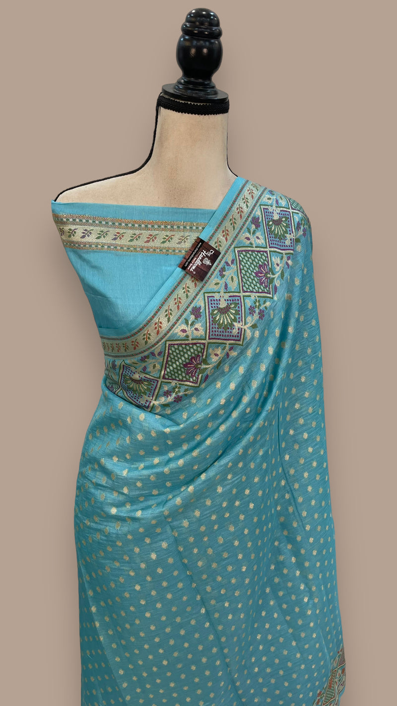 Pure Tussar Silk Handloom Banarasi Saree - The Handlooms