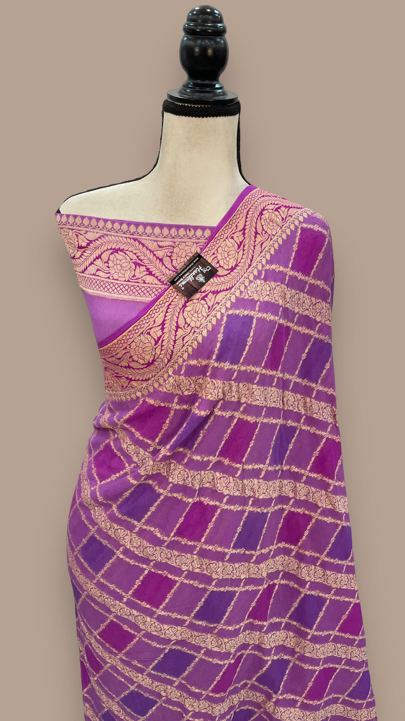 Pure Chiffon Khaddi Banarasi Saree - The Handlooms