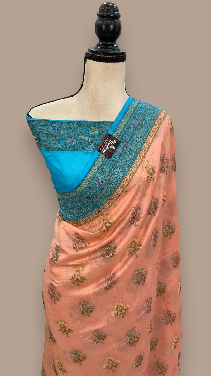 Pure Butter Crepe Banarasi Saree - The Handlooms