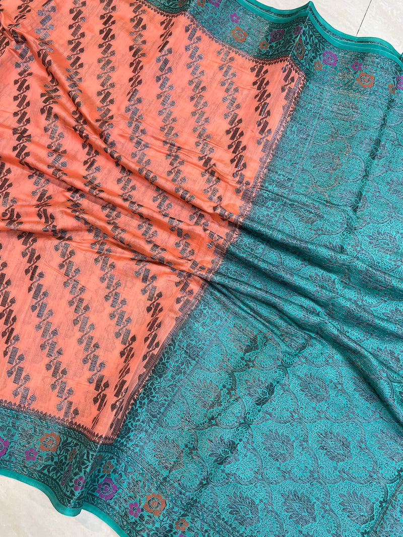 Pure Chiniya Silk Handloom Banarasi Saree - The Handlooms