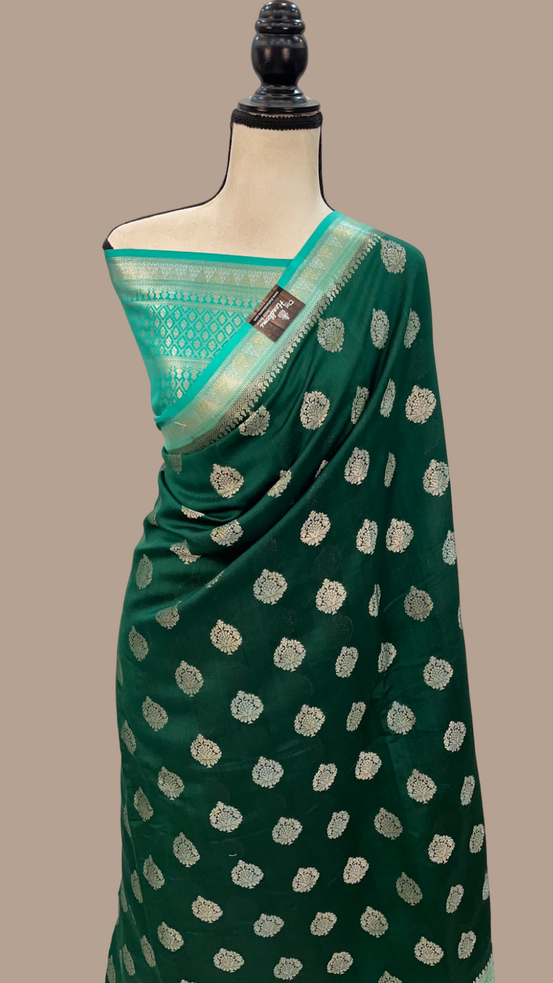 Pure Chiniya Silk Handloom Banarasi Saree - The Handlooms