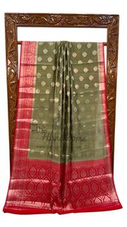 Pure Chiniya Silk Handloom Banarasi Saree - The Handlooms