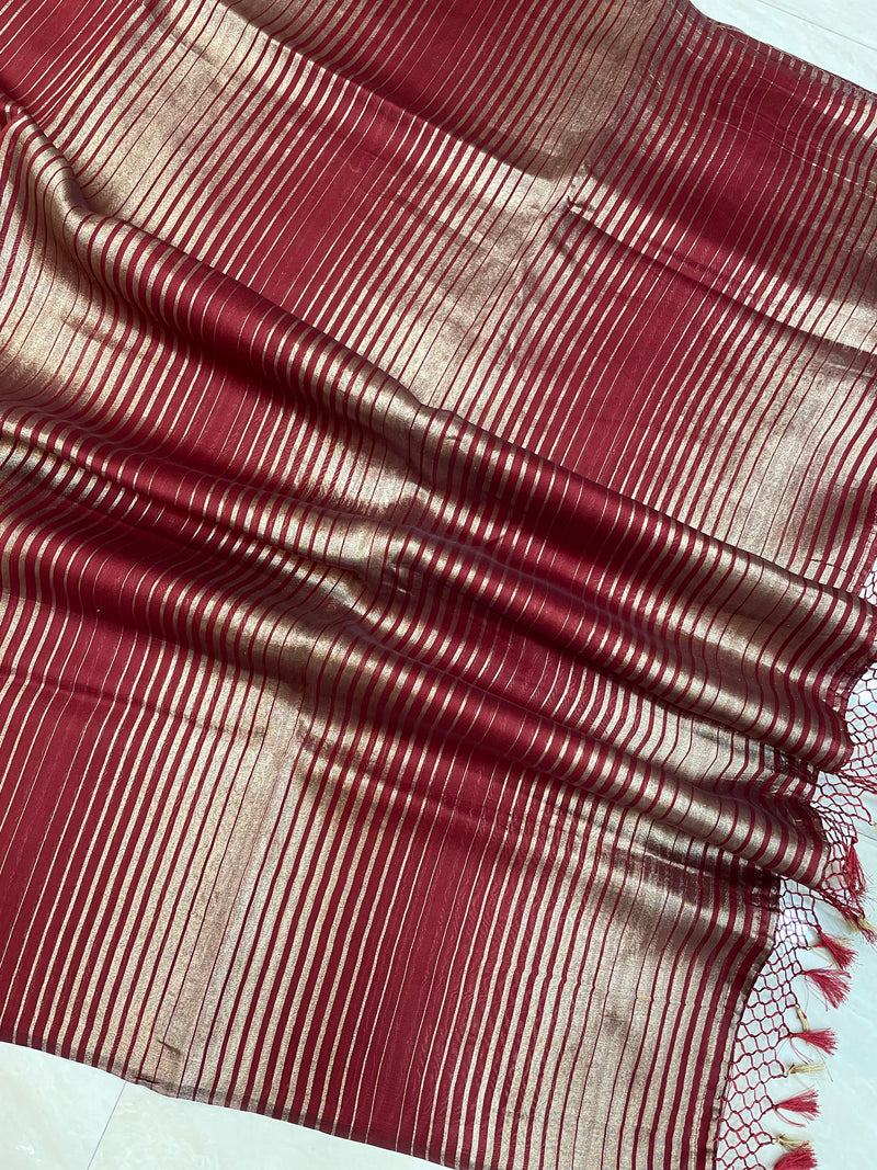 Pure tissue Chanderi Handloom Banarasi Saree - The Handlooms