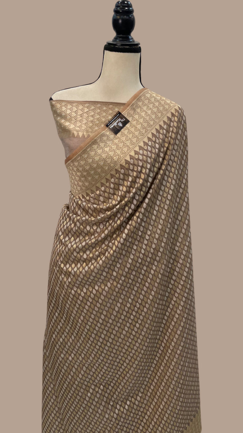 Pure Cotton Banarasi Brocade Handloom Saree - The Handlooms