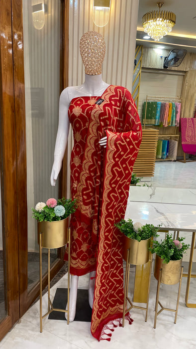 Pure Chiffon Khaddi Banarasi Dress material