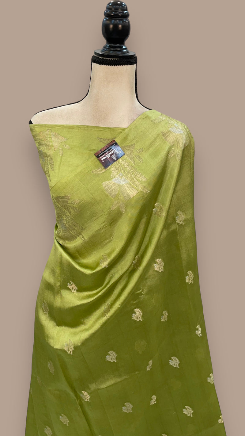 Pure Mango Silk Banarasi Handloom Saree - The Handlooms