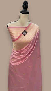 Pure Katan Silk Banarasi Handloom Saree - All over Kadua motifs With Meenakari - The Handlooms