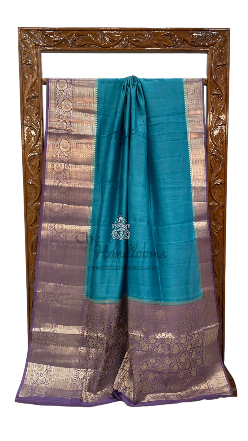 Pure Chiniya Silk Khaddi Handloom Banarasi Saree - The Handlooms