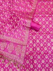 Pure Butter Silk Banarasi Dress material - The Handlooms