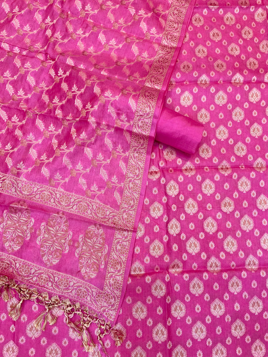 Pure Butter Silk Banarasi Dress material