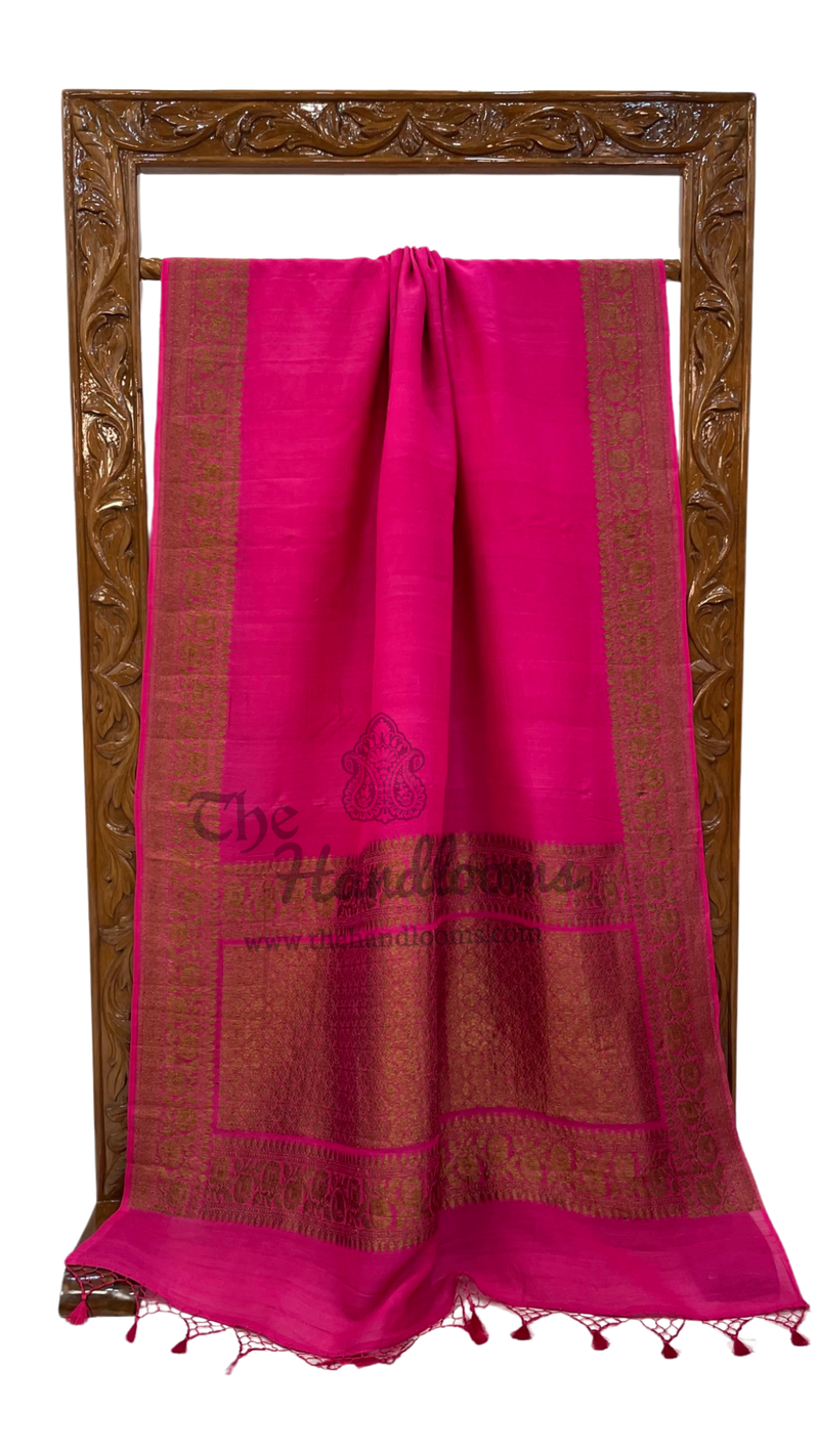 Tussar Georgette Handloom Banarasi Saree - The Handlooms