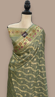 Pure Tussar Silk Handloom Banarasi Saree - The Handlooms