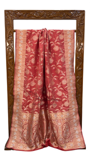 Pure Katan Silk Banarasi Handloom Saree - All over Sona Roopa Jaal work - The Handlooms