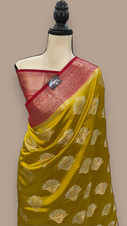 Pure Mango Silk Banarasi Handloom Saree - The Handlooms