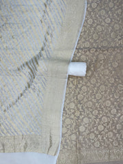 Tissue Handloom Banarasi Dress material with Khaddi Georgette Dupatta - The Handlooms