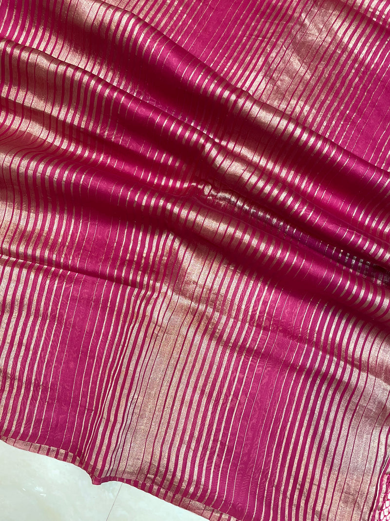 Pure tissue Chanderi Handloom Banarasi Saree - The Handlooms