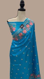 Tussar Silk Handloom Banarasi Saree With Chikankari - The Handlooms