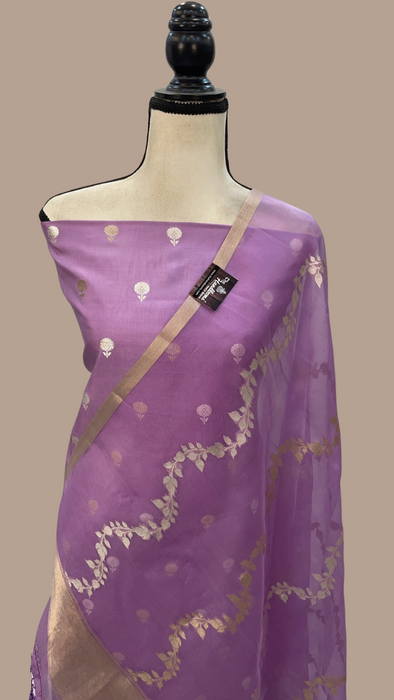 Pure Katan Silk Handlooms Banarasi Dress material With Organza Dupatta