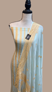 Pure Khaddi Georgette Banarasi Dress material - The Handlooms