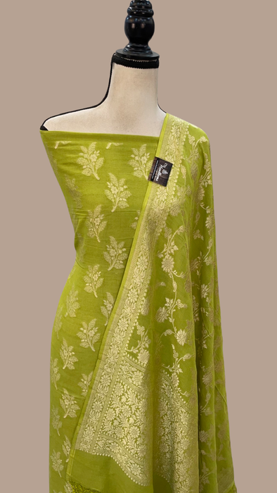 Pure Moonga Georgette Banarasi Dress material