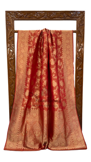 Pure Tissue Katan Silk Banarasi Handloom Saree - All over Jaal work - The Handlooms