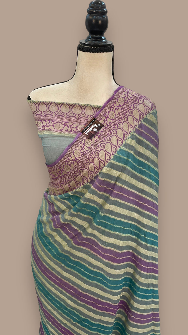 Pure Chiffon Khaddi Banarasi Saree - The Handlooms