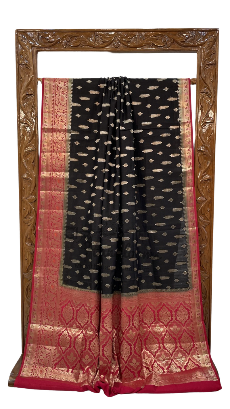 Pure Chiniya Silk Handloom Banarasi Saree - The Handlooms
